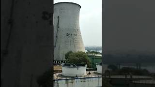 Utran Power Station 30-Year Old Cooling Tower Demolition by Controlled Explosion #tower #demolition