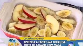 Hora do chá Aprenda a fazer uma deliciosa torta de banana e maçã Receitas