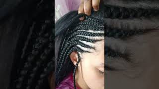 Exactly What She Wanted 👍/ Half Up Half Down Cornrow Boxbraids Hairstyle