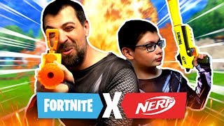 NERF Fortnite Battle Royale IRL 💥 (Ça tourne mal) | Challenge Nerf Fortnite Battle Royale | Ejayremy