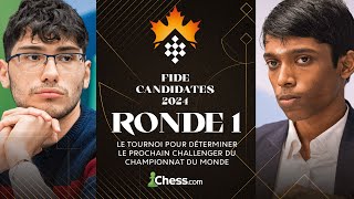 Candidats 2024 | Ronde 1 : Alireza Firouzja - Praggnanandhaa avec Blitzstream, Fab et Mazetovic !