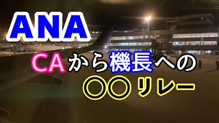 ANA CAからパイロットへの機内○○リレー   神戸空港→羽田空港【IBA飛行機】