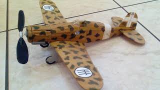 Rubber Powered Free Flight Fiat G.50 (Improved)