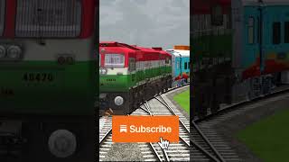 India Fastest Shatabdi Express Crossing Railroad Tracks #railroadcrossing #shorts #indianrailways