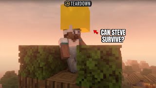 Can Steve Survive From a Falling Gold??? - 4K REALISTIC MINECRAFT TEARDOWN