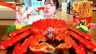 ASMR MUKBANG| 직접 만든 대왕 킹크랩 먹방 & 레시피 SEAFOOD GIANT KING CRAB EATING SOUND