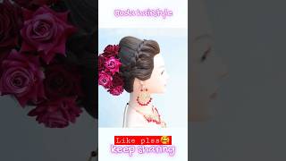 Bridal hairstyle #ytshorts #shortfeed #hairstyle #bridal #shorts