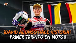 🏆 DAVID ALONSO HACE HISTORIA en Moto3 | Primer triunfo para Colombia en el mundial de motociclismo