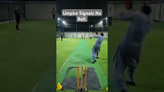 Batsman unable to play & Umpire Signals No ball.