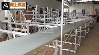 All aluminum stand 9 rows with foundation height