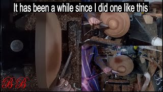 Woodturning a 15 inch single curve Tigerwood bowl