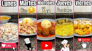 Menú Semanal En Muy Poco Tiempo #comida #food #delicious #comida #receta #riquisimo #cocina