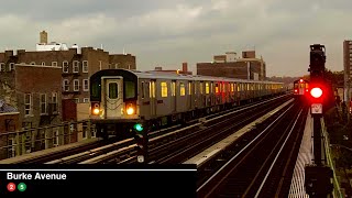 IRT White Plains Road Line| (2)(5) Lcl/Exp Train Action w/ NIS R142s @ Burke Avenue