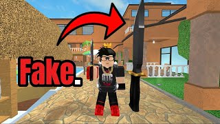 👉Trolling in MM2 with Fake UGC Knives…