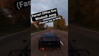 Fastest Car in FH4 Windmill Jump (Ferrari 599xx Evo) #ForzaHorizon4 #YouTubeShorts #FH4