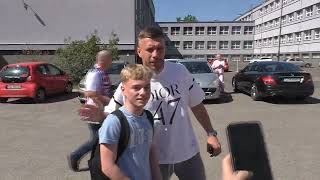 Lukas Podolski w Zabrzańskim Centrum Kształcenia Ogólnego i Zawodowego i Zespole Szkół nr17 w Zabrzu