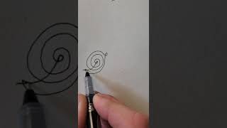 How to draw a snail with one line. How to draw a snail)