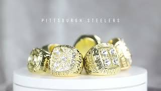 NFL1974 1975, 1978, 1979, 2005, Pittsburgh Steelers Super Bowl Champion Ring 5set silver