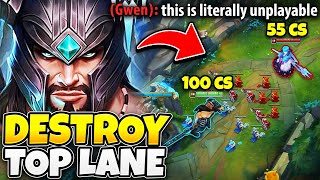 How to make the game UNPLAYABLE for the enemy top laner... (FT. RANK 1 TRYNDAMERE)