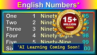 Easily Learn English Numbers (1 - 100)! | Grades I - V & International Students | #studywithme ||