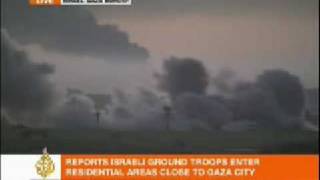 Bombings at the Israel-Gaza border on the 20th day of attack