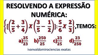 Expressão Numérica. Matemática Questões de Concursos e Provas aula 245. Prof. Ivan Valdomiro.