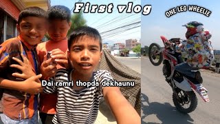 First Vlogs || Homies Dirt Nepal || One leg wheelie