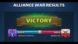 Empires and Puzzles Alliance War: Menace To Sobriety [m2s] vs NEMEZISS June 18, 2023 - Rush War