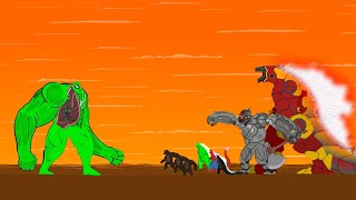 EVOLUTION of BIG VENOM-HULK-SPIDERMAN 2 vs GODZILLA ATOMIC BREATH : Size Comparison / ANIMATION