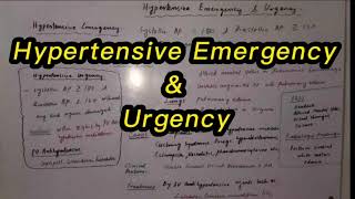 hypertensive emergency and urgency