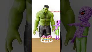 Spiderman Sneaks Hulks Icecream @gta5 @hulk #3danimation #animationshorts