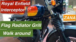 Royal Enfield Interceptor 650 - Flag Radiator Grill - from Zana - Walk around, unboxing of product