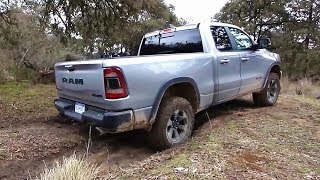 New 2019 Ram 1500 Rebel Pickup Truck Off-Road Driving