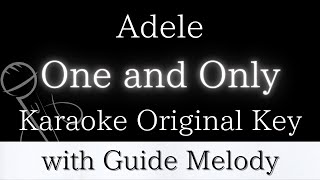 【Karaoke Instrumental】One and Only / Adele【Original Key】【With Guide Meolody】　