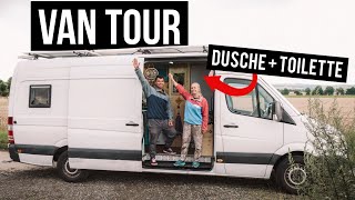 VAN TOUR ∙ günstiger DIY MERCEDES SPRINTER Campervan mit Toilette und Dusche