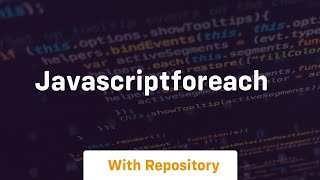 Javascriptforeach