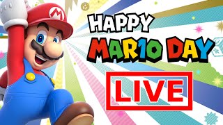 SUPER MARIO DAY (MAR10) PLAYING RANDOM MARIO GAMES - LIVE