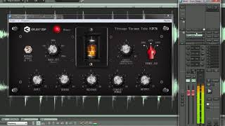 Processed drums with realistic vintage vacuum tube sound effect created by VD76 plugin VST