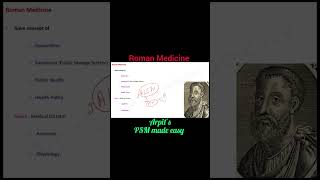 Roman Medicine | PSM mnemonic | Community Medicine mnemonic | Public Health mnemonic | PSM made easy