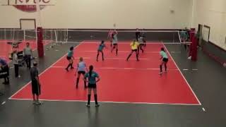 Right Front Volleyball Overload Blocking Drill