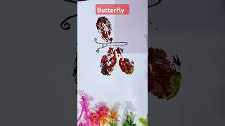 Easy art with leaf#easy #art #butterfly #drawing #*#shortsviral #education #yt #shorts#painting