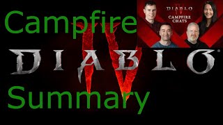 Diablo 4 Campfire June 2023 Summary and My Thoughts and Discussion.