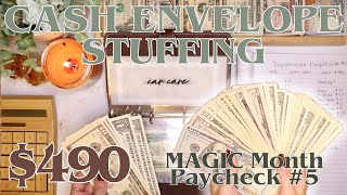 $490 Cash Envelope Stuffing | September MAGIC Month Paycheck #5 | 25 Year Old Budgets