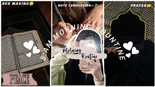 5:00 am morning routine🌷🌸🍒[prayer🤲, note completion✍️, breakfast☕🥞, lunch box🍱]monday vlog🍉🍓