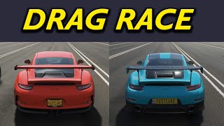 Porsche 911 GT2 RS vs 911 GT3 RS   Forza Horizon 4   | Drag Race!