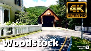 【4K】Woodstock Vermont - Day Walk - July 2023