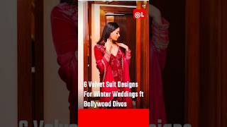 Velvet suit design for winter ft bollywood divas #trending #bollywood #divas #fashiontrends #suits