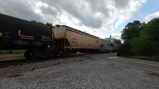 CSX 3410 Leads Manifest Through Iron Station NC ( COOL  SD70AC)