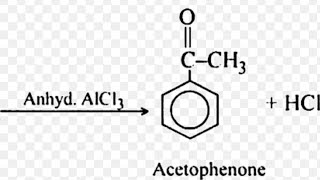 synthesis of Acetophenone from benzene by friedel crafts reaction.