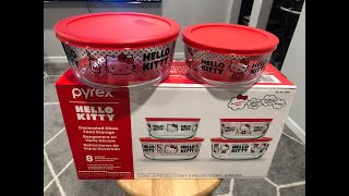 Hello Kitty Pyrex Decorated Glass Food Storage Containers 1459394 Costco